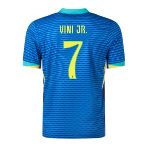 Billiga Brasilien Vinicius Junior #7 Bortatröja Copa America 2024 Kortärmad